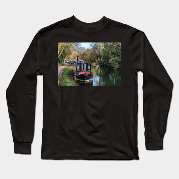 Boats On The Kennet and Avon Long Sleeve T-Shirt by IanWL